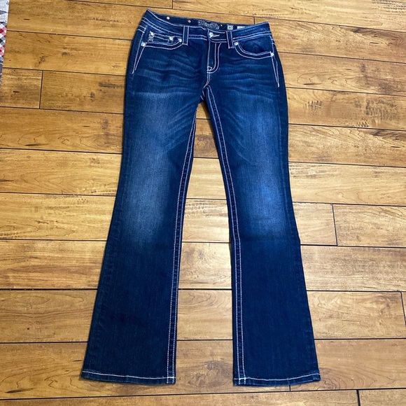 Miss Me Dark Blue Bootcut Jeans 30/34 - Picture 1 of 8